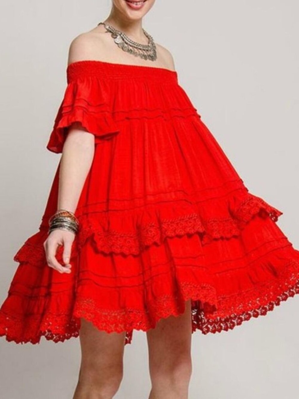 MUCHE ET MUCHETTE | Anthropologie Off-Shoulder Twirl Dress - M/L